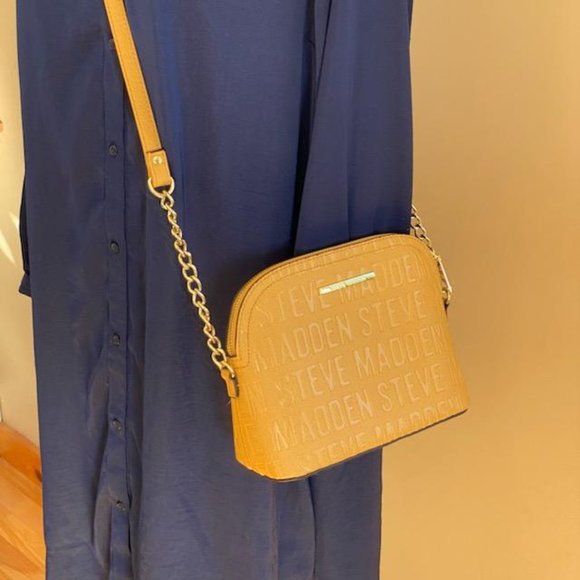 Steve Madden Mustard Dome Stamped Purse, Crossbody - Picture 5 of 9